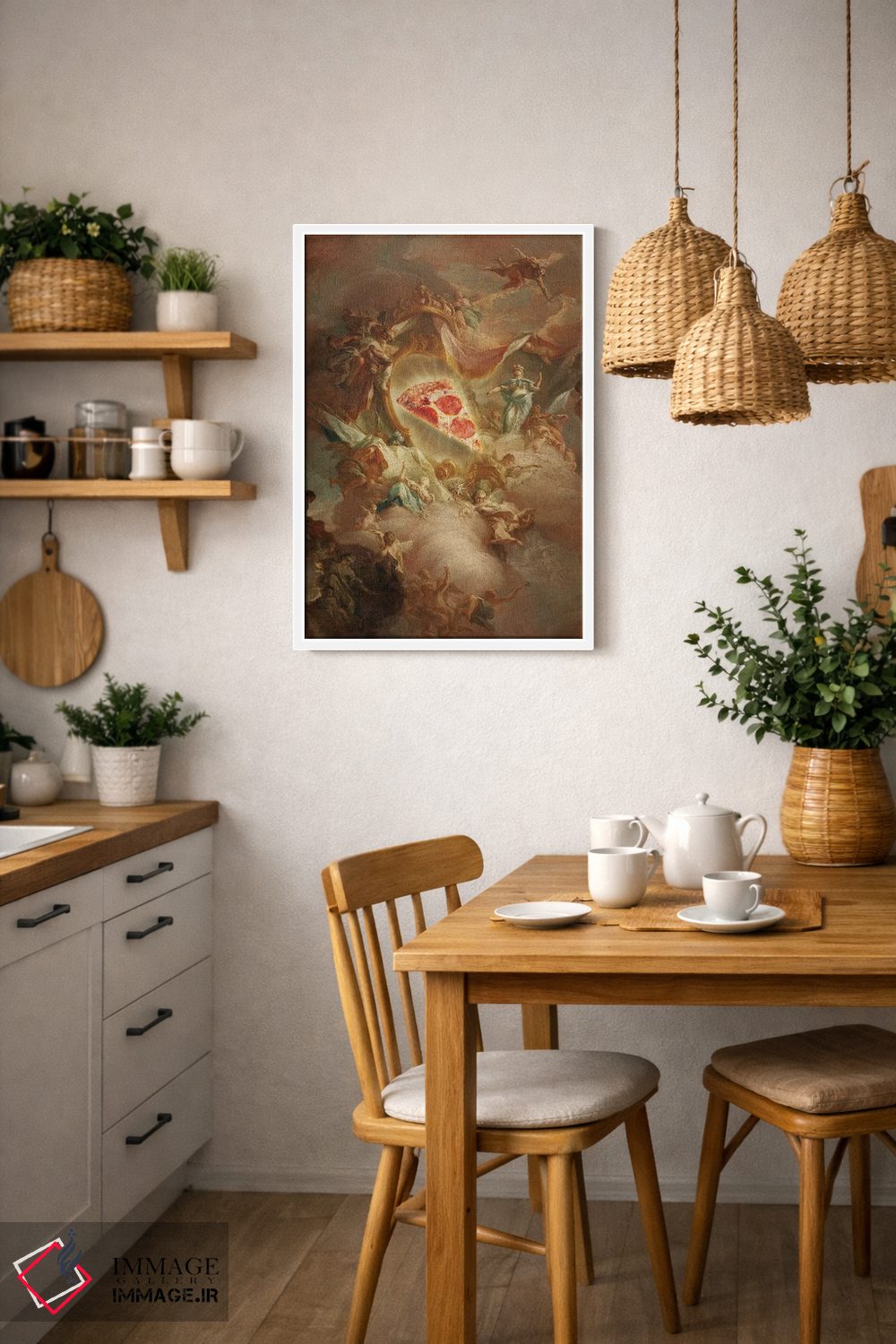 تابلو دکوراتیو "پیتزای مقدس" اثر یوناس لوس - D3W