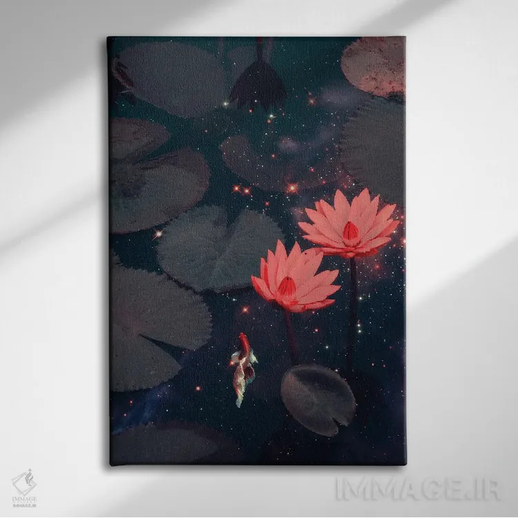 تابلو دکوراتیو "شنا در فضا" اثر یوناس لوس - نمای روبهرو روی دیوار