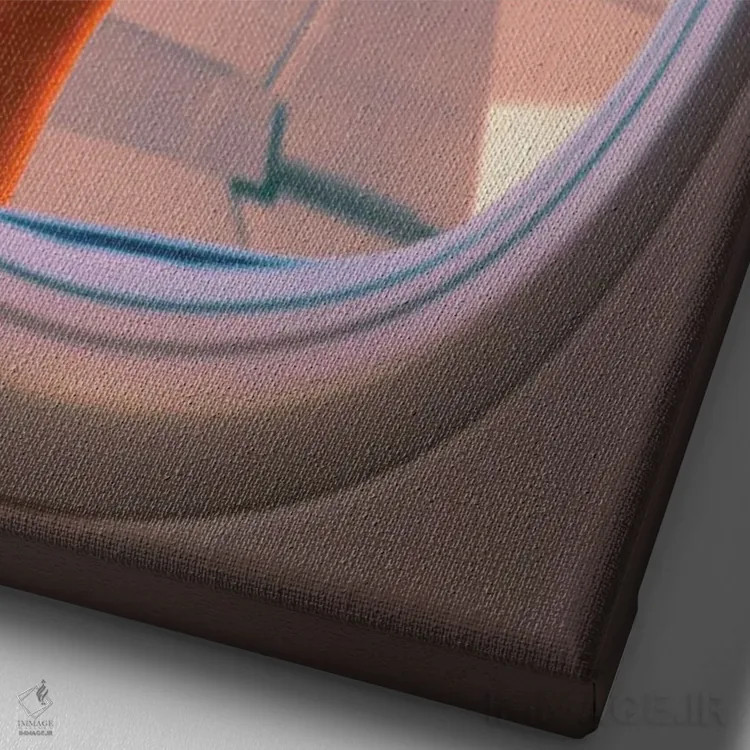 تابلو دکوراتیو "مسافر قاچاقی" اثر یوناس لوس - نمای نزدیک بافت بوم