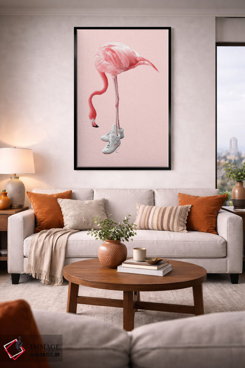 تابلو دکوراتیو "فلامینگوی کفش کتانی" اثر یوناس لوس - D2B