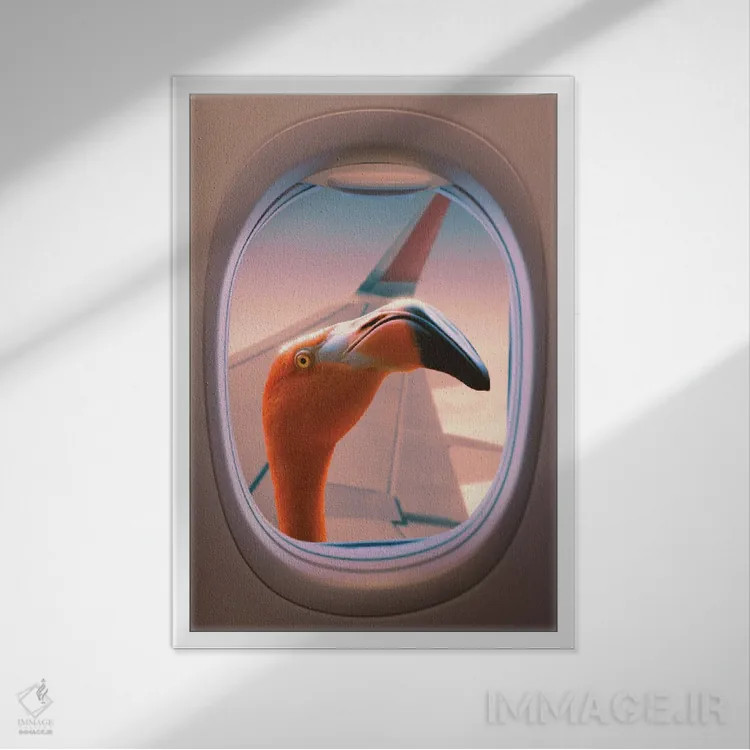 تابلو دکوراتیو "مسافر قاچاقی" اثر یوناس لوس - نمای قابدار سفید