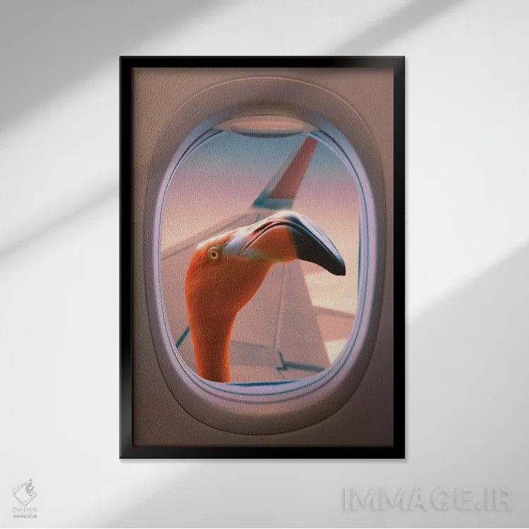 تابلو دکوراتیو "مسافر قاچاقی" اثر یوناس لوس - نمای قابدار مشکی