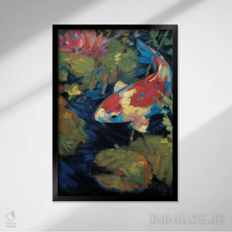 تابلو دکوراتیو "آرامش آسیایی II" اثر لیف استلوند - نمای قابدار مشکی