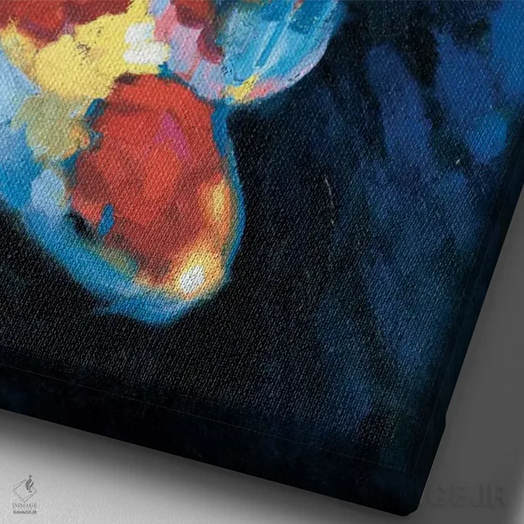 تابلو دکوراتیو "آرامش آسیایی I" اثر لیف استلوند - نمای نزدیک بافت بوم