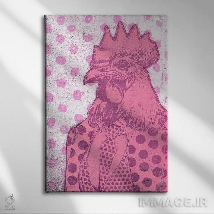 تابلو دکوراتیو "صورتی" اثر شارلین لومیس - نمای روبهرو روی دیوار