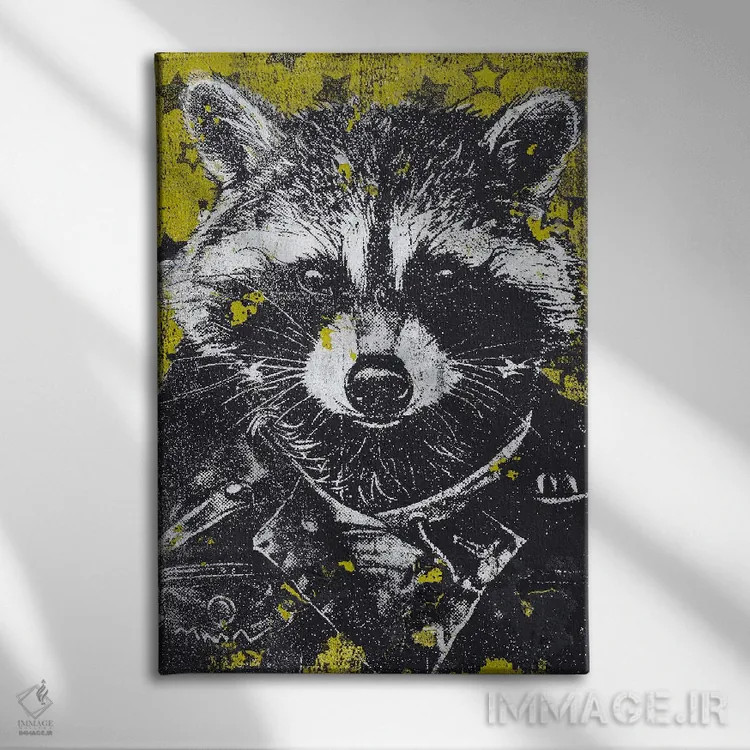 تابلو دکوراتیو "درخشش ستاره ای و جسارت چرمی" اثر شارلین لومیس - نمای روبهرو روی دیوار