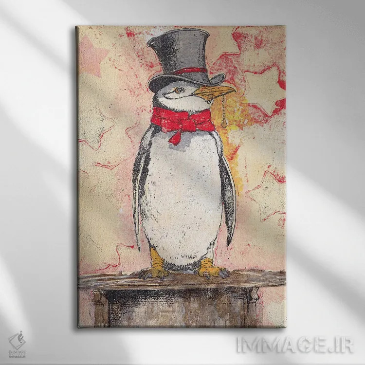 تابلو دکوراتیو "دوست بی پروا و شیک" اثر شارلین لومیس - نمای روبهرو روی دیوار