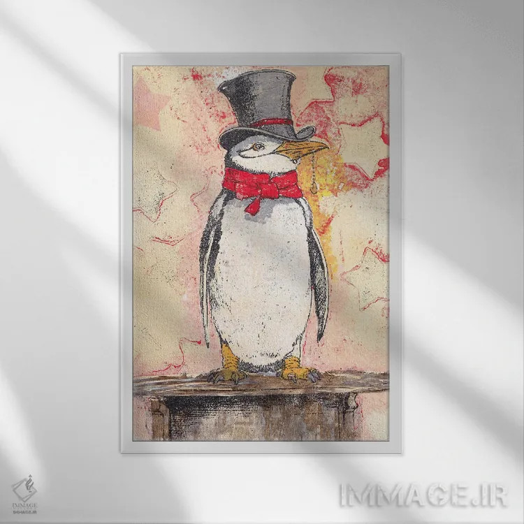 تابلو دکوراتیو "دوست بی پروا و شیک" اثر شارلین لومیس - نمای قابدار سفید