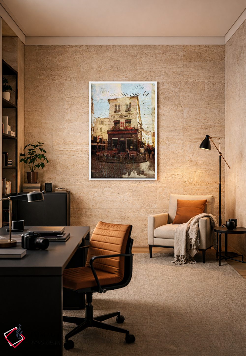 تابلو دکوراتیو "بیستروی پاریس III" اثر سندی لوید - D5W