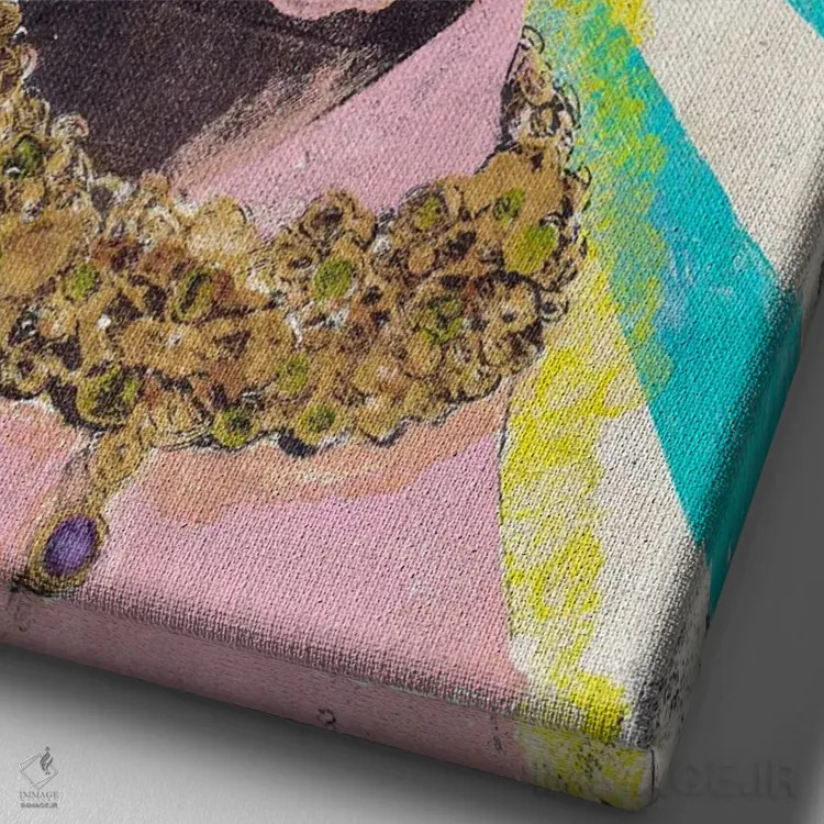 تابلو دکوراتیو "سرور ویسکرینو" اثر شارلین لومیس - نمای نزدیک بافت بوم