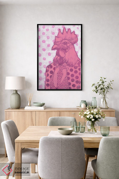 تابلو دکوراتیو "صورتی" اثر شارلین لومیس - D6B