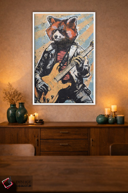 تابلو دکوراتیو "ریتم های پاندا قرمز" اثر شارلین لومیس - D1W