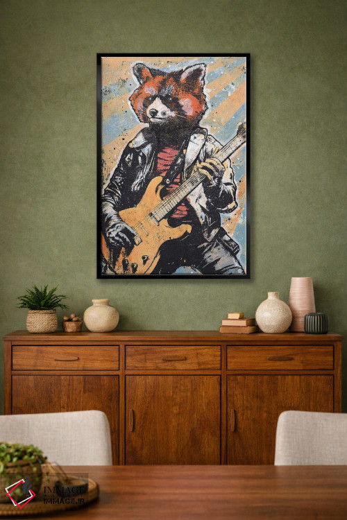 تابلو دکوراتیو "ریتم های پاندا قرمز" اثر شارلین لومیس - D2B