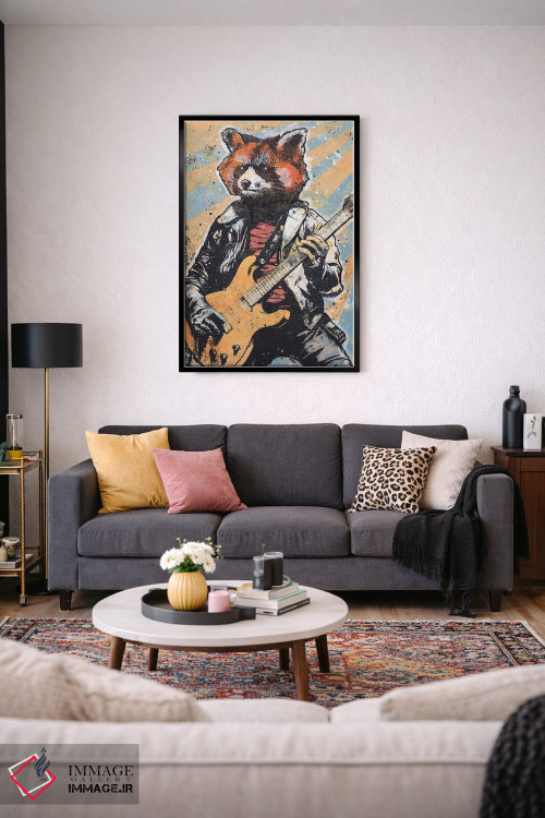 تابلو دکوراتیو "ریتم های پاندا قرمز" اثر شارلین لومیس - D4B