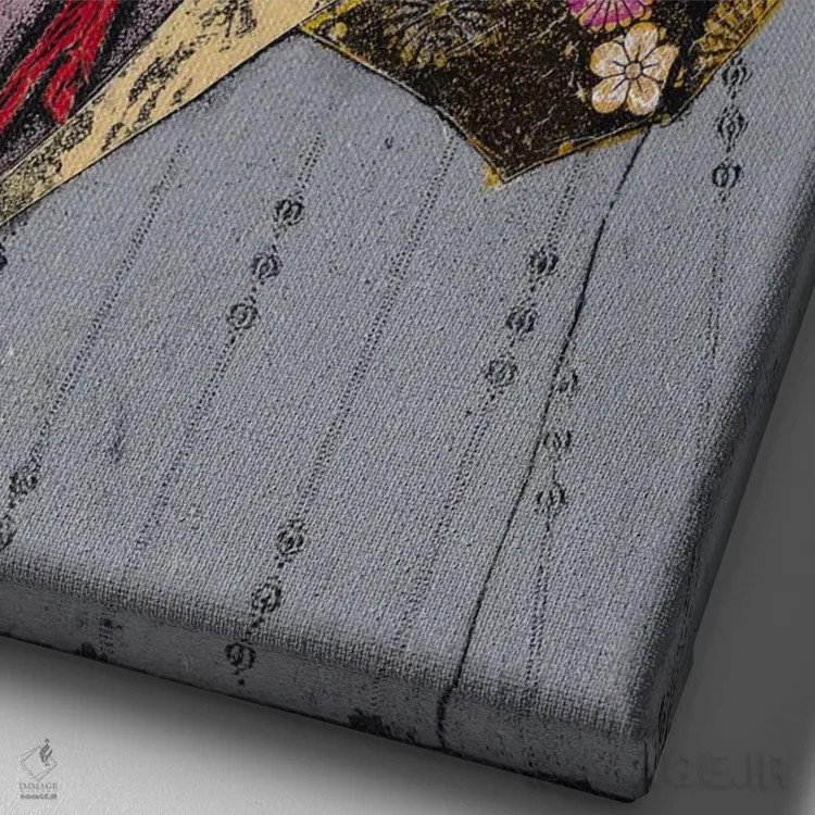 تابلو دکوراتیو "آقای دشت زار" اثر شارلین لومیس - نمای نزدیک بافت بوم