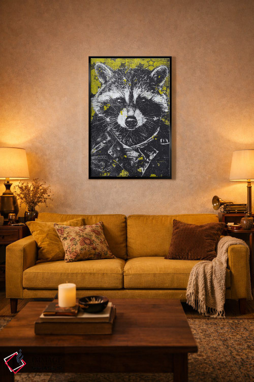 تابلو دکوراتیو "درخشش ستاره ای و جسارت چرمی" اثر شارلین لومیس - D4B