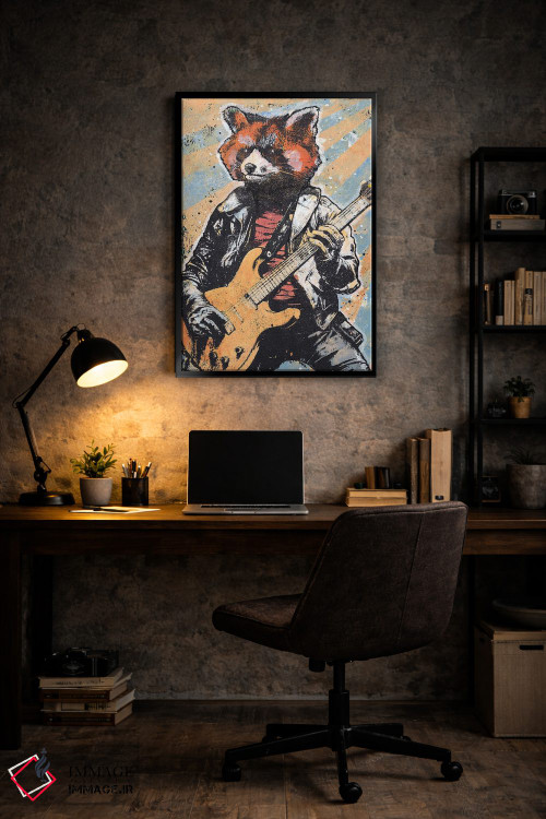 تابلو دکوراتیو "ریتم های پاندا قرمز" اثر شارلین لومیس - D5B