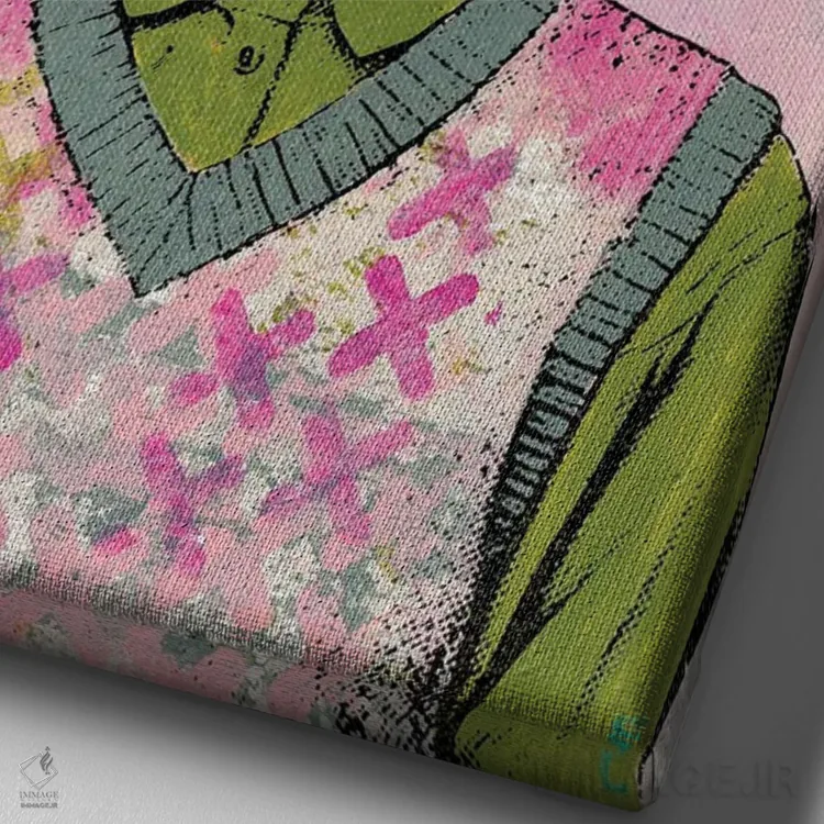 تابلو دکوراتیو "سسیلی" اثر شارلین لومیس - نمای نزدیک بافت بوم