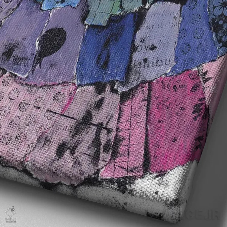 تابلو دکوراتیو "صرفه جو و شکوفا" اثر شارلین لومیس - نمای نزدیک بافت بوم