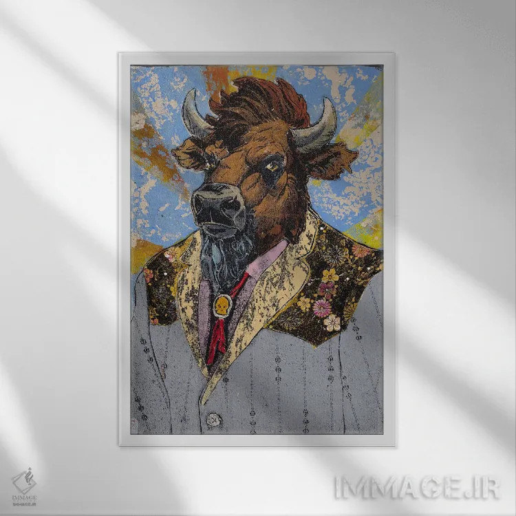 تابلو دکوراتیو "آقای دشت زار" اثر شارلین لومیس - نمای قابدار سفید