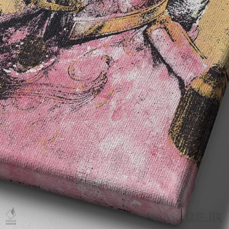 تابلو دکوراتیو "بانوی لیپیتزنر " اثر شارلین لومیس - نمای نزدیک بافت بوم