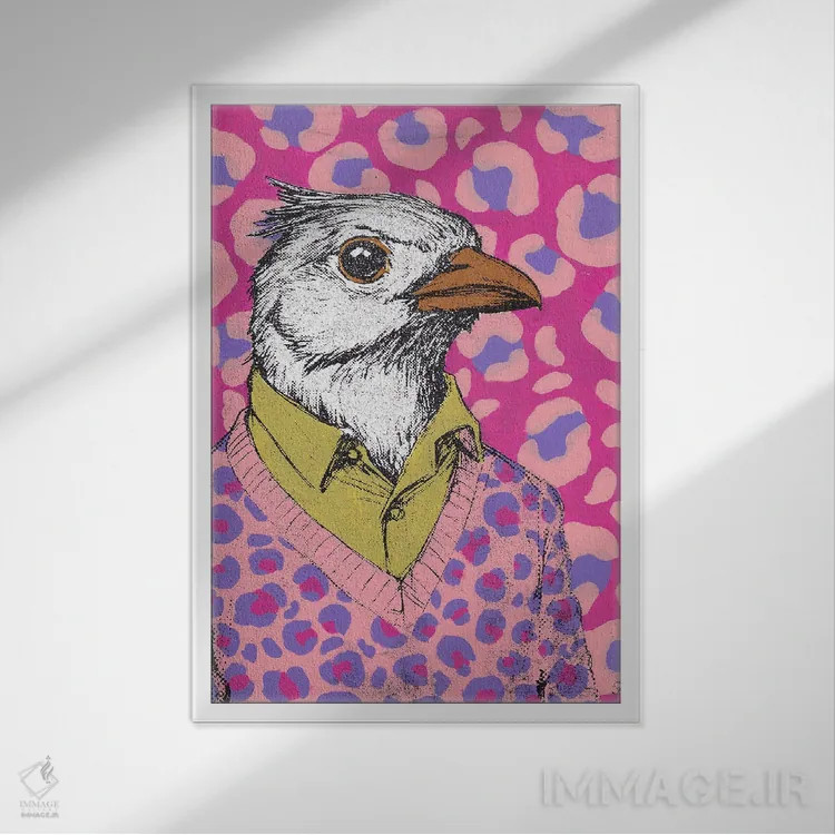 تابلو دکوراتیو "الی" اثر شارلین لومیس - نمای قابدار سفید