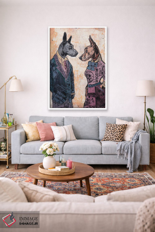 تابلو دکوراتیو "هارلی و رز" اثر شارلین لومیس - D1W