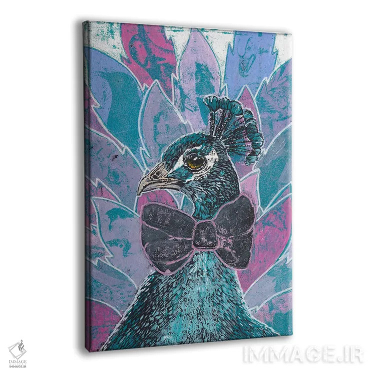 تابلو دکوراتیو "شکوه طاووس" اثر شارلین لومیس - نمای پرسپکتیو محصول