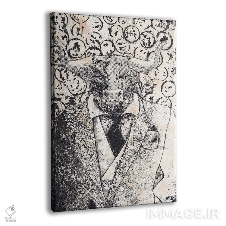 تابلو دکوراتیو "قدرت بازار" اثر شارلین لومیس - نمای پرسپکتیو محصول