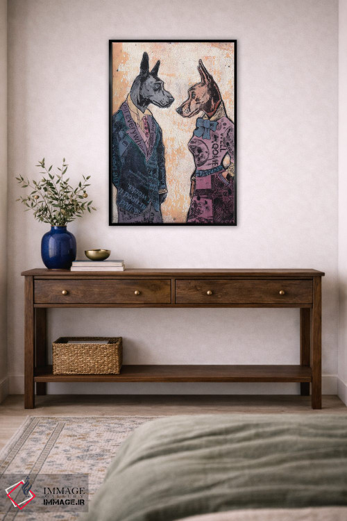 تابلو دکوراتیو "هارلی و رز" اثر شارلین لومیس - D4B