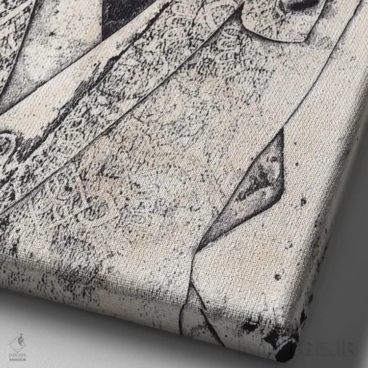 تابلو دکوراتیو "قدرت بازار" اثر شارلین لومیس - نمای نزدیک بافت بوم