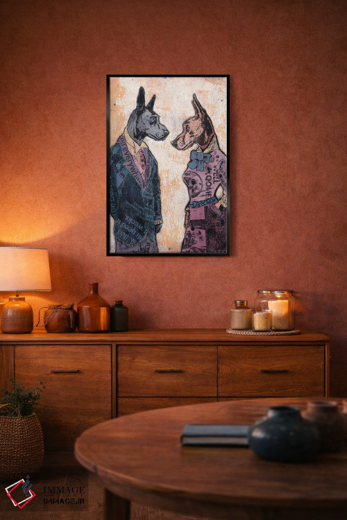 تابلو دکوراتیو "هارلی و رز" اثر شارلین لومیس - D5B