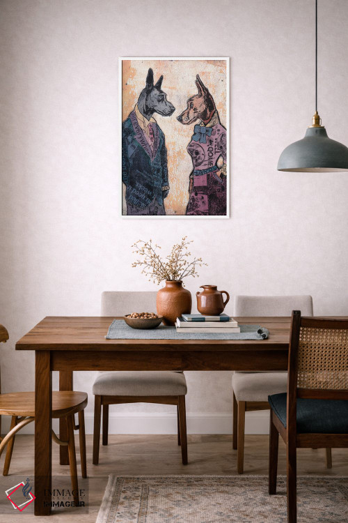 تابلو دکوراتیو "هارلی و رز" اثر شارلین لومیس - D6W