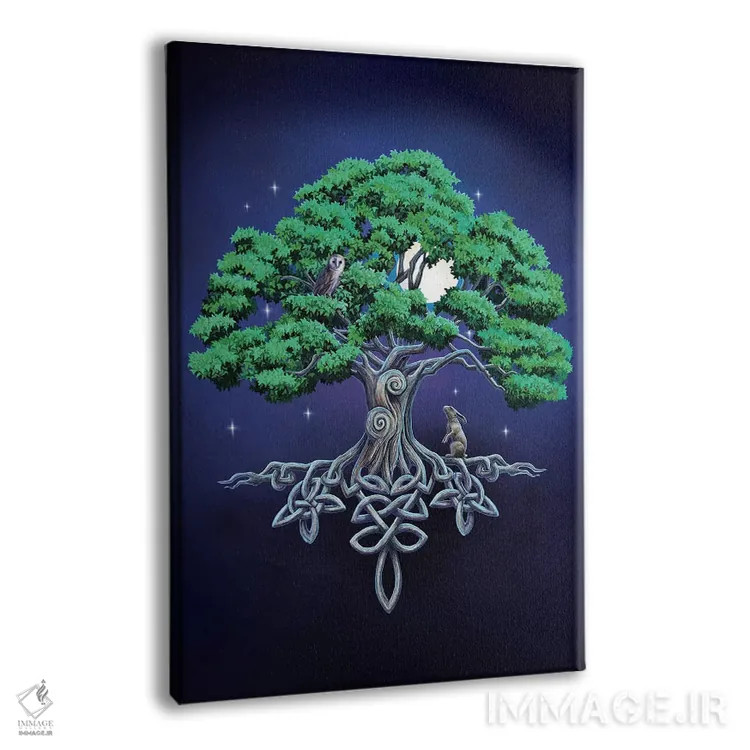 تابلو دکوراتیو "درخت بزرگ زندگی" اثر لیزا پارکر - نمای پرسپکتیو محصول