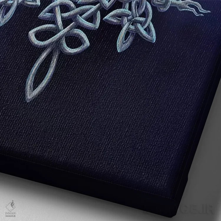 تابلو دکوراتیو "درخت بزرگ زندگی" اثر لیزا پارکر - نمای نزدیک بافت بوم