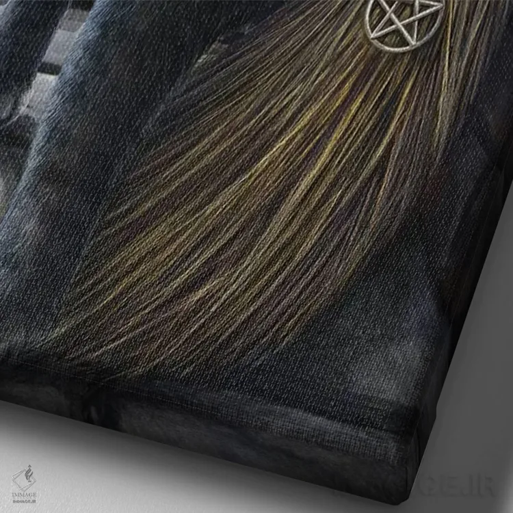 تابلو دکوراتیو "برخوردی با جادو" اثر لیزا پارکر - نمای نزدیک بافت بوم