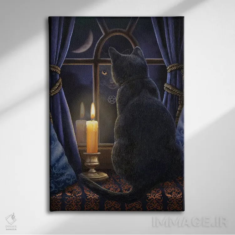 تابلو دکوراتیو "بیداری نیمه شب" اثر لیزا پارکر - نمای روبهرو روی دیوار