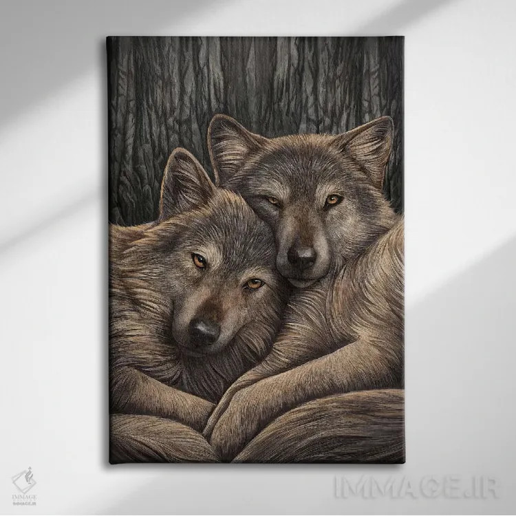 تابلو دکوراتیو "یاران وفادار" اثر لیزا پارکر - نمای روبهرو روی دیوار