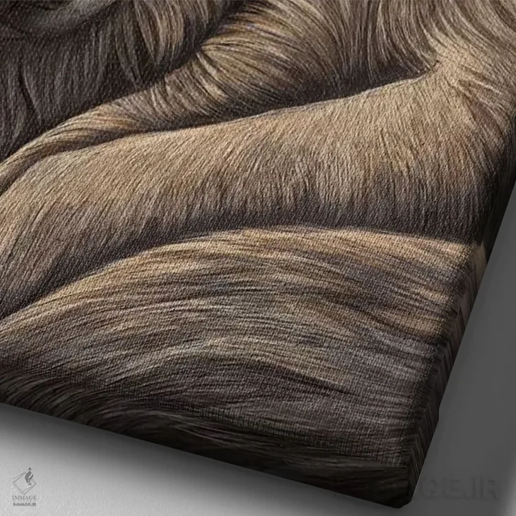 تابلو دکوراتیو "یاران وفادار" اثر لیزا پارکر - نمای نزدیک بافت بوم