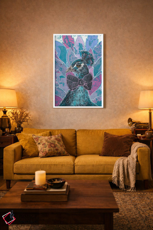 تابلو دکوراتیو "شکوه طاووس" اثر شارلین لومیس - D2W