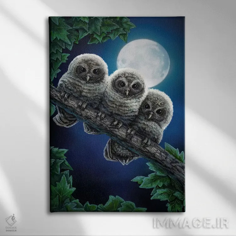 تابلو دکوراتیو "قدرت سه گان" اثر لیزا پارکر - نمای روبهرو روی دیوار