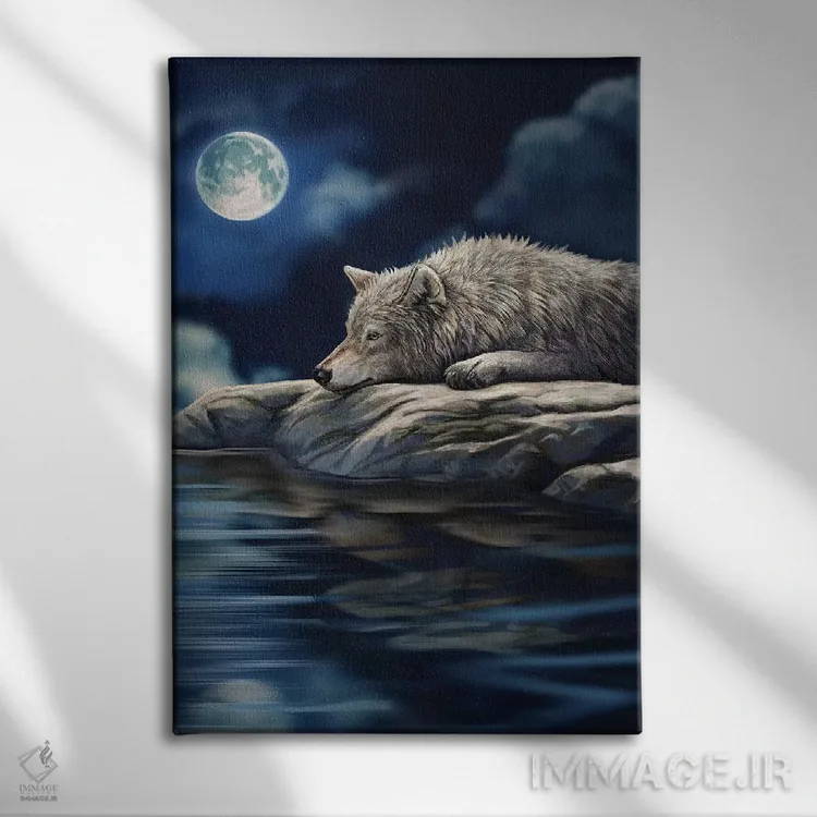 تابلو دکوراتیو "تفکر آرام" اثر لیزا پارکر - نمای روبهرو روی دیوار