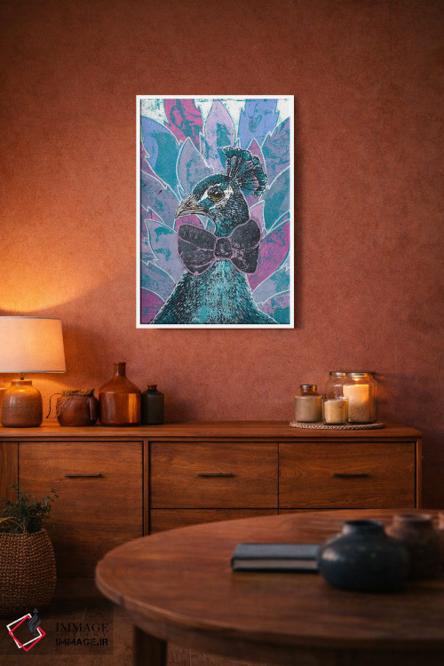 تابلو دکوراتیو "شکوه طاووس" اثر شارلین لومیس - D4W