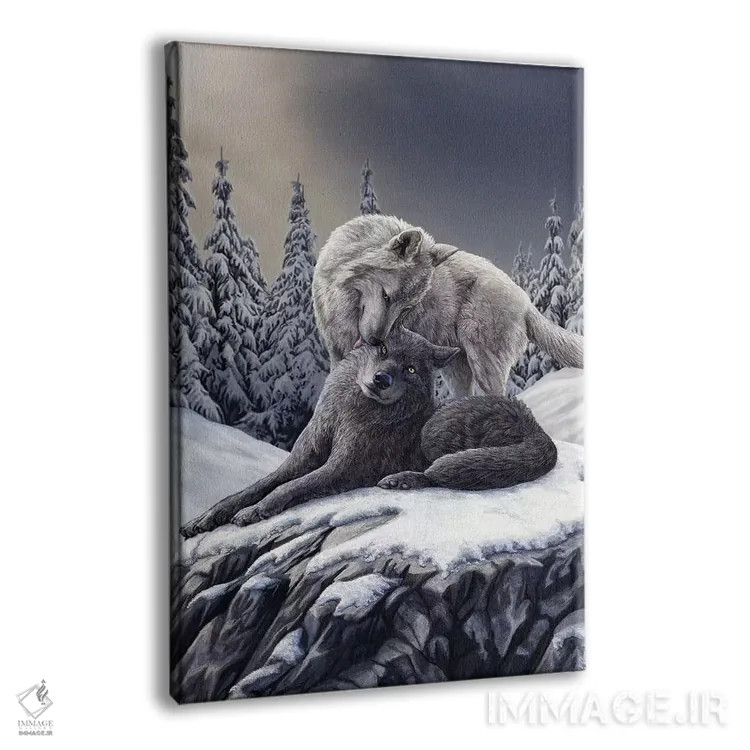 تابلو دکوراتیو "بوسه های برفی" اثر لیزا پارکر - نمای پرسپکتیو محصول