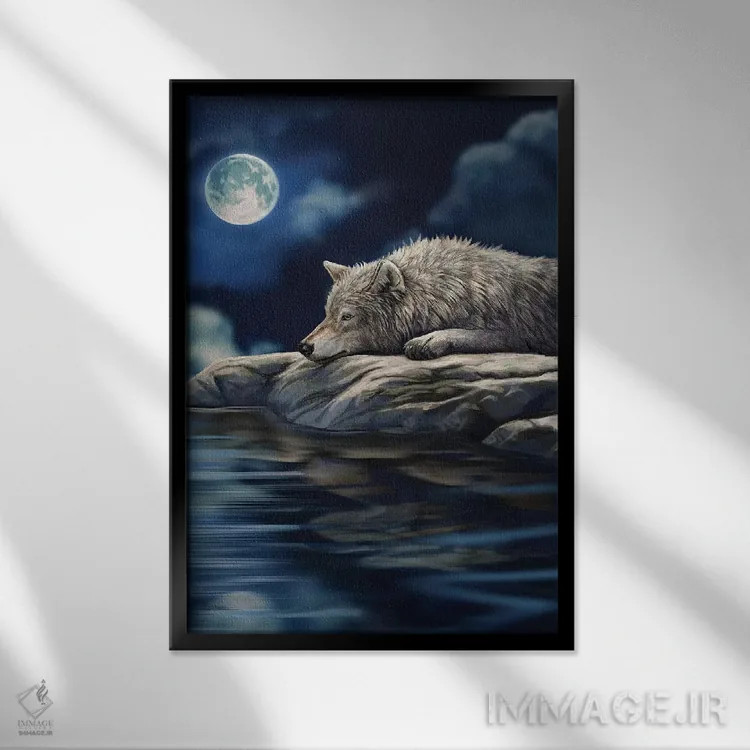 تابلو دکوراتیو "تفکر آرام" اثر لیزا پارکر - نمای قابدار مشکی