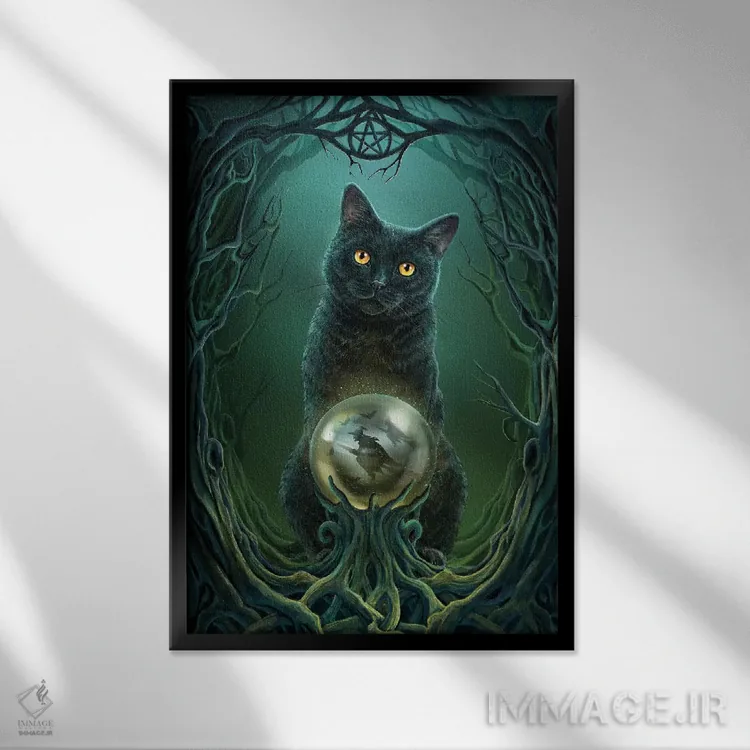 تابلو دکوراتیو "طلوع جادوگران" اثر لیزا پارکر - نمای قابدار مشکی