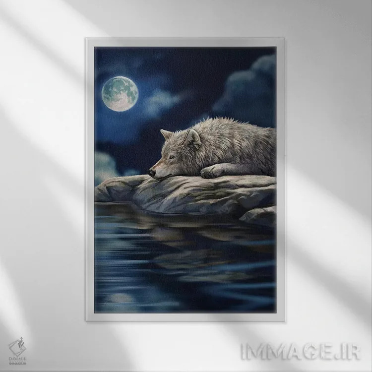 تابلو دکوراتیو "تفکر آرام" اثر لیزا پارکر - نمای قابدار سفید