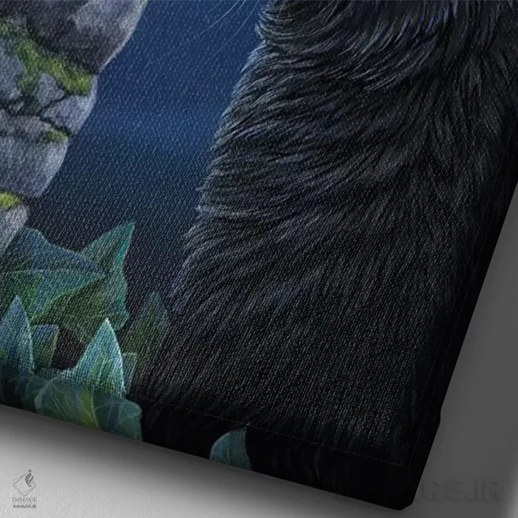 تابلو دکوراتیو "حکمت مورمورگونه " اثر لیزا پارکر - نمای نزدیک بافت بوم