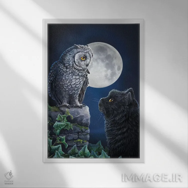 تابلو دکوراتیو "حکمت مورمورگونه " اثر لیزا پارکر - نمای قابدار سفید