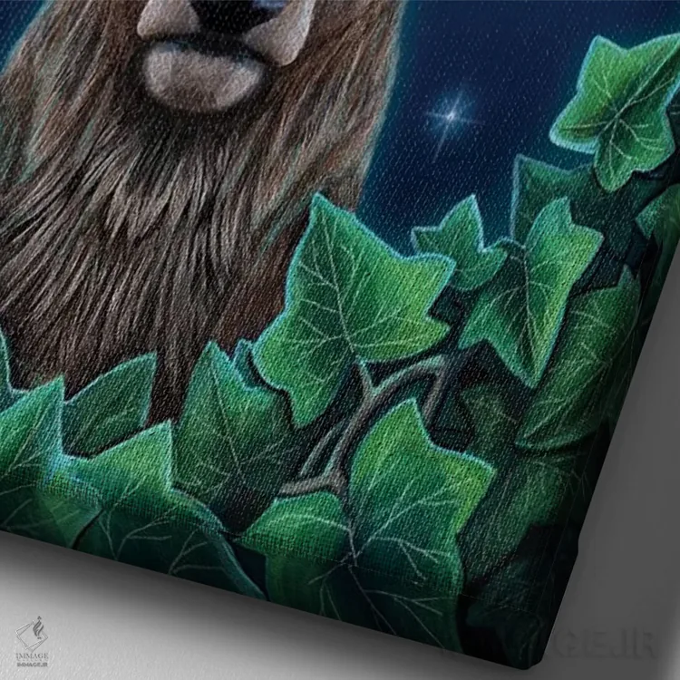 تابلو دکوراتیو "امپراتور" اثر لیزا پارکر - نمای نزدیک بافت بوم